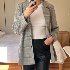 Madewell Oversized Lightweight Dorset Blazer in Galloway Plaid, M